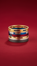 Stackable Mixed-Metal Rings Set