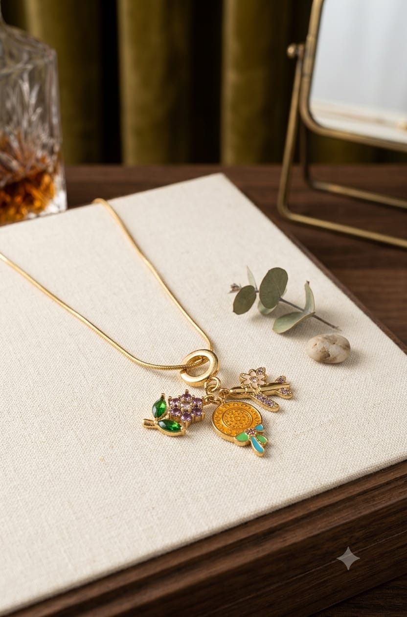 Spring Blossom Charm Necklace
