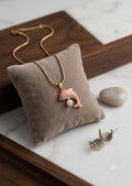 Cute Pink Dolphin Pearl Pendant Necklace | Gold-Plated Ocean-Inspired Necklace for Women & Girls