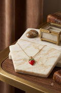 Sweet Strawberry Charm Necklace