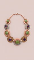 Chunky mixed-metal necklace with layered links