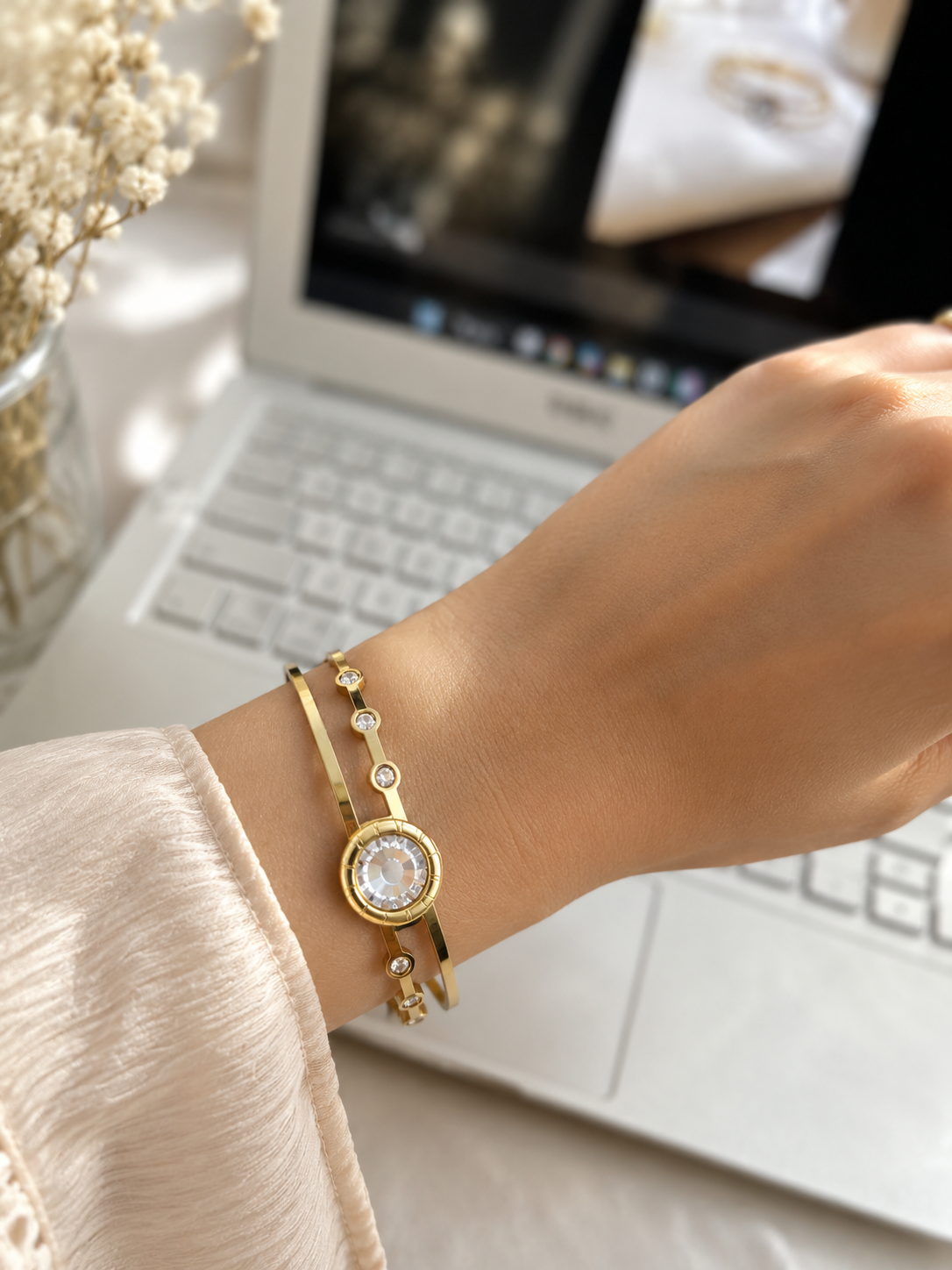 Celeste Crystal Duo Bracelet