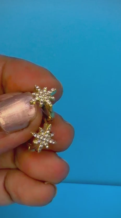 Estella Starburst Huggie Hoops