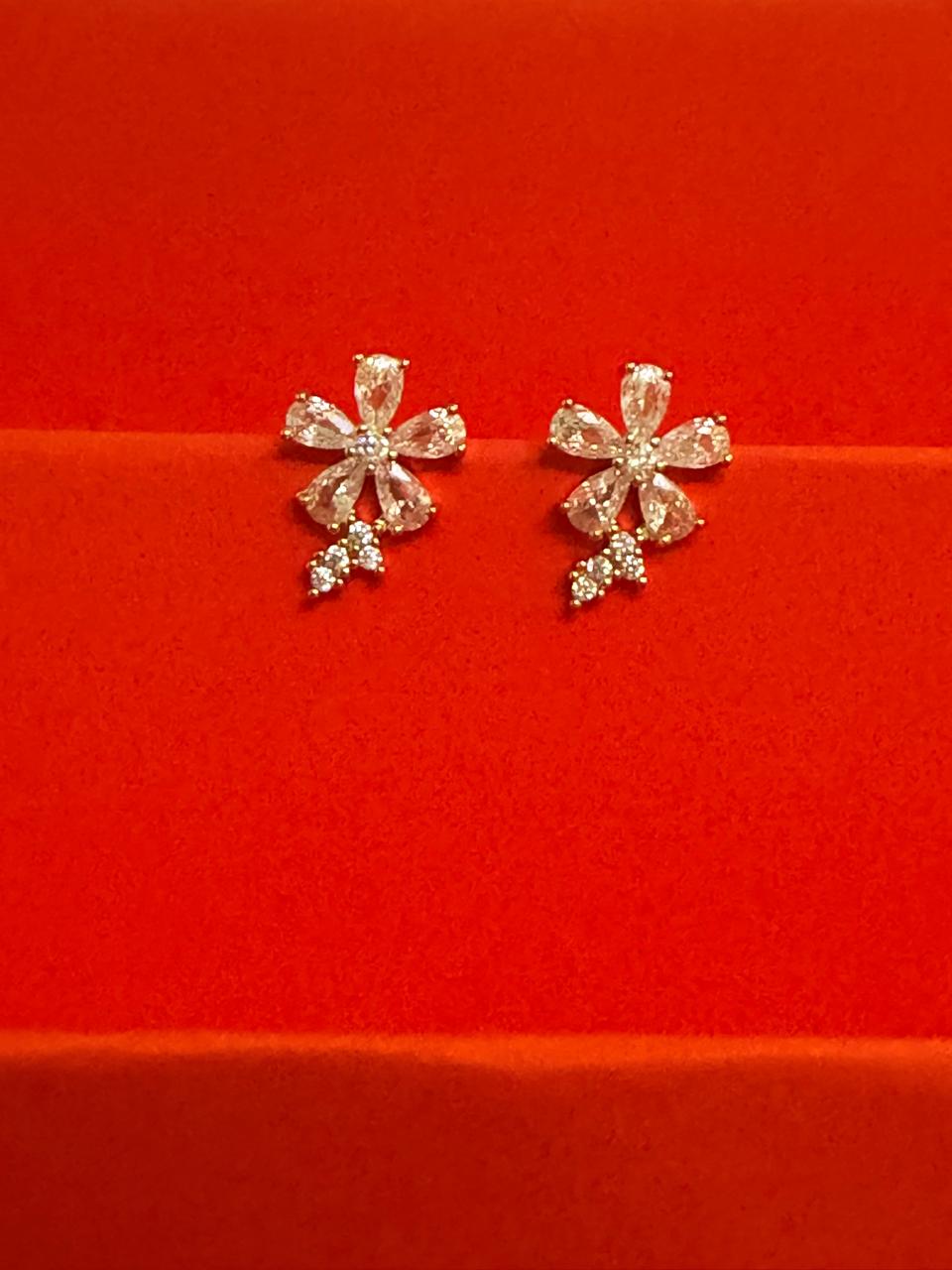 Celeste Dainty Bow Daimond replica studs